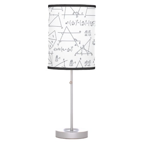 Math Hand Written Calculations Illustrations Table Lamp