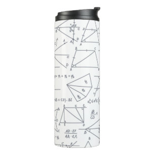 Math Hand Written Calculations Illustrations Thermal Tumbler