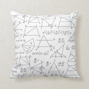 Math Hand Written Calculations Illustrations Throw Pillow