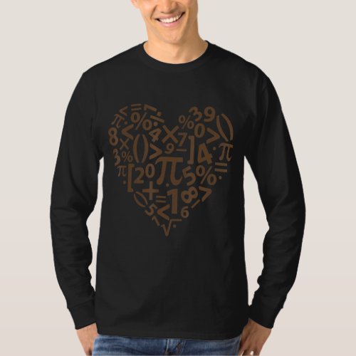 Math Heart I Love Math Math   Math Teacher T_Shirt