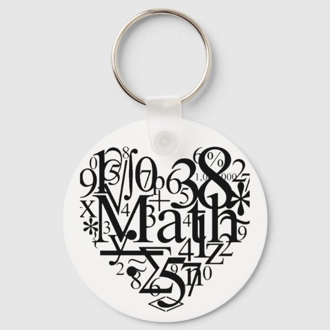 Math Heart Keychain (Front)