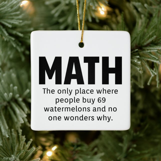 Math Humor Ceramic Ornament (Tree)