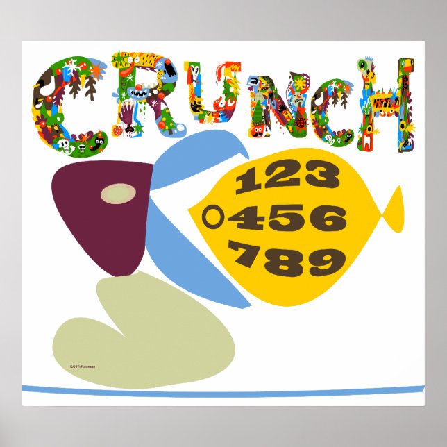 Math humor 'crunch numbers' illustration Print (Front)