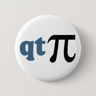 Math Humor - Cute Tee Pi Button