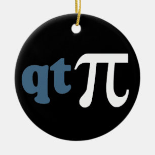 Math Humor - Cute Tee Pi Ceramic Ornament