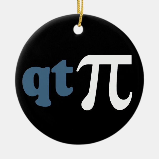 Math Humor - Cute Tee Pi Ceramic Ornament (Front)