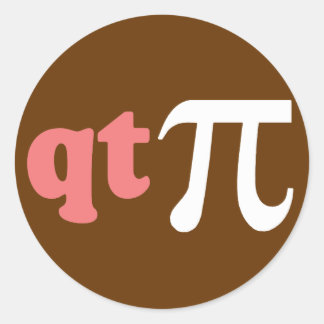 Math Humor - Cute Tee Pi Classic Round Sticker
