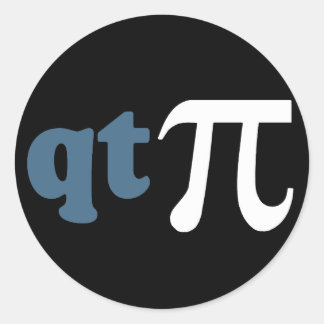 Math Humor - Cute Tee Pi Classic Round Sticker