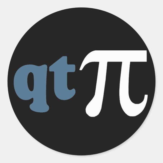 Math Humor - Cute Tee Pi Classic Round Sticker (Front)