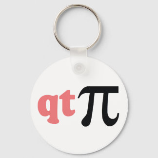 Math Humor - Cute Tee Pi Keychain
