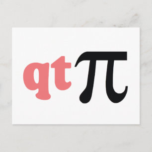 Math Humor - Cute Tee Pi Postcard