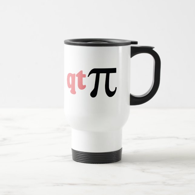 Math Humor - Cute Tee Pi Travel Mug (Right)