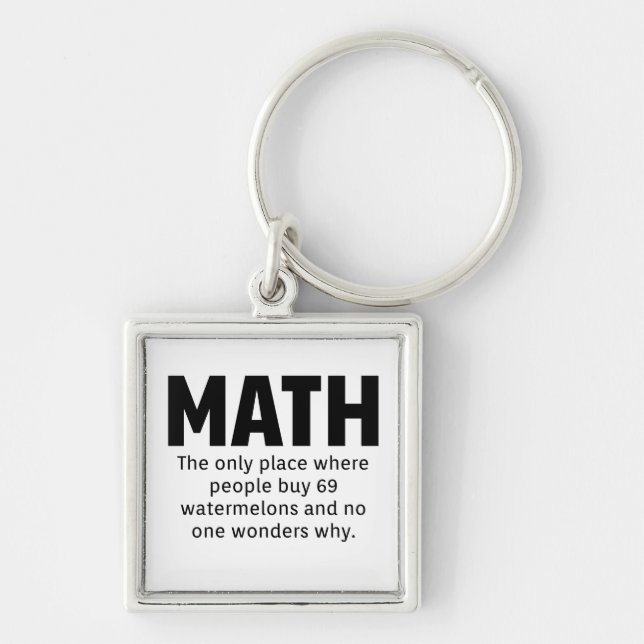 Math Humor Keychain (Front)