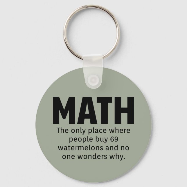 Math Humor Keychain (Front)