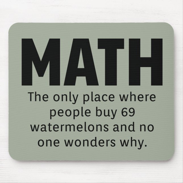 Math Humor Mouse Pad (Front)