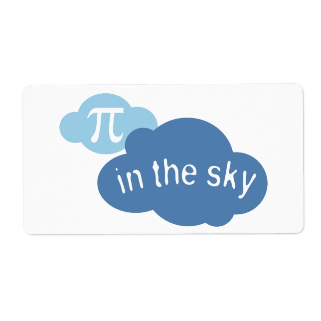 Math Humor Pi in the Sky! Label (Front)