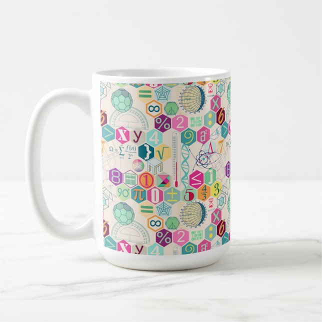 Math in color (Pink) Coffee Mug (Left)