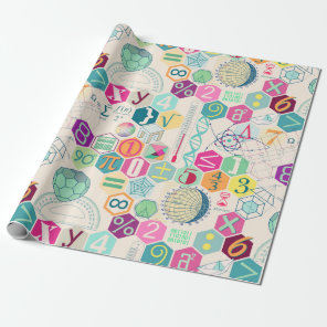 Math in color (pink) wrapping paper