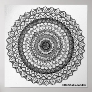 Math Inspired Mandala Poster