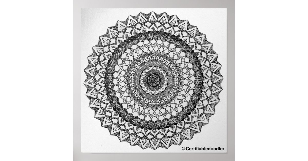 Math Inspired Mandala Poster | Zazzle