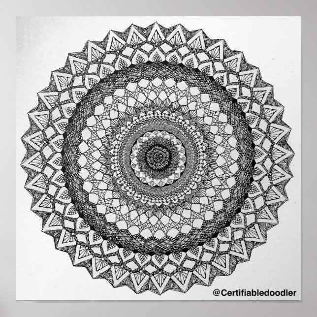 Math Inspired Mandala Poster (Front)