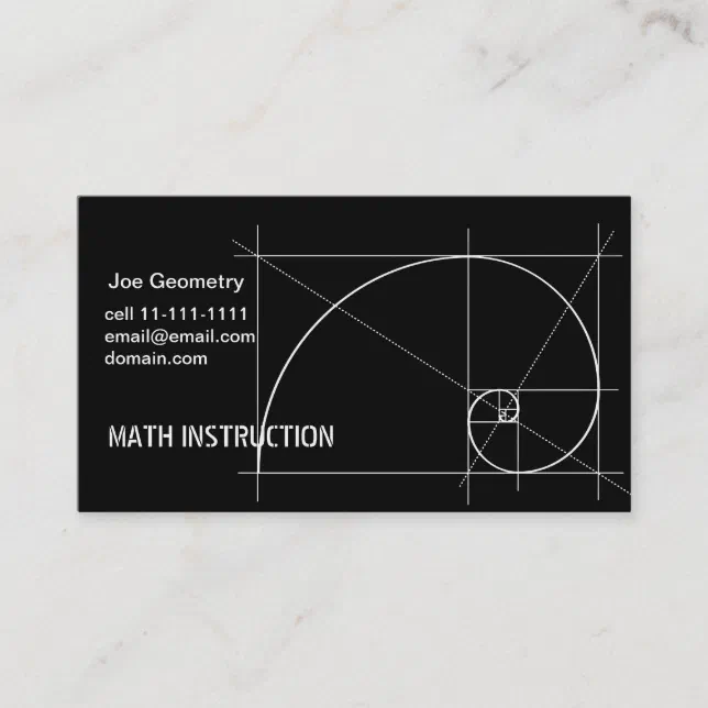 Math Instruction Business Card | Zazzle