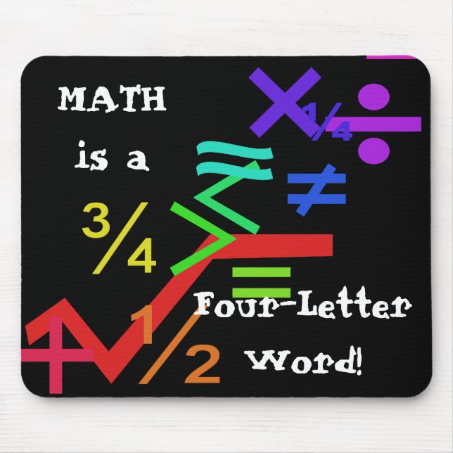 Math is a Four Letter Word Mousepad (Front)