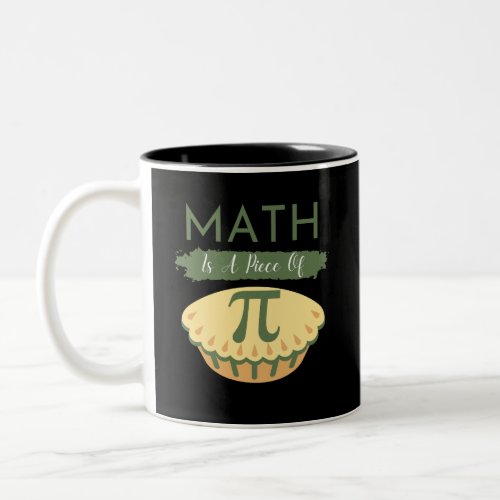 Math Is A Piece Of Pi Funny Pi Day 2023   Two_Tone Coffee Mug