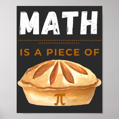 Math Is A Piece Of Pi Math Pi Day 2023 March 14th  Poster