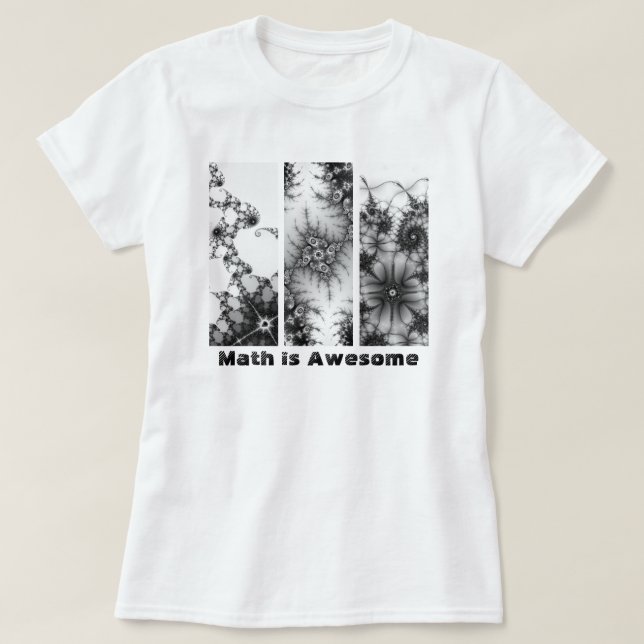 Math is Awesome 1st Fractal Design T-Shirt (Design Front)