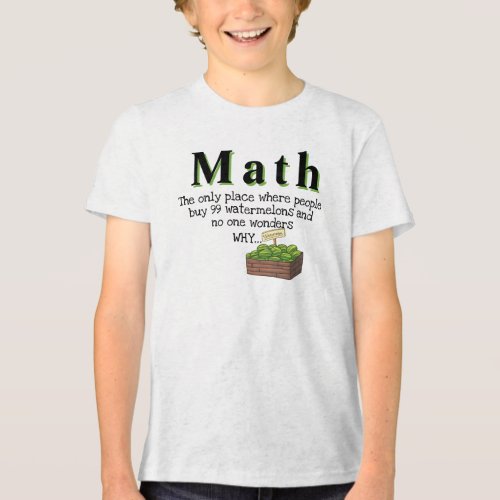 Math is confusing Funny Math Pun Humor Tri_Blend Shirt