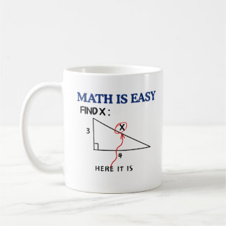 "Math Is Easy Funny Coffee Mug – Gift for Students