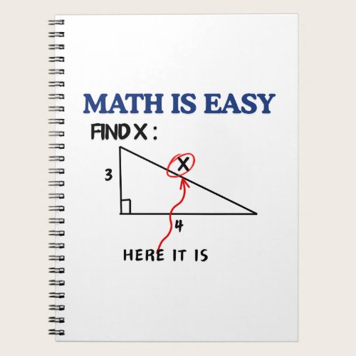 Math Is Easy Funny Notebook – Perfect Gift for Stu