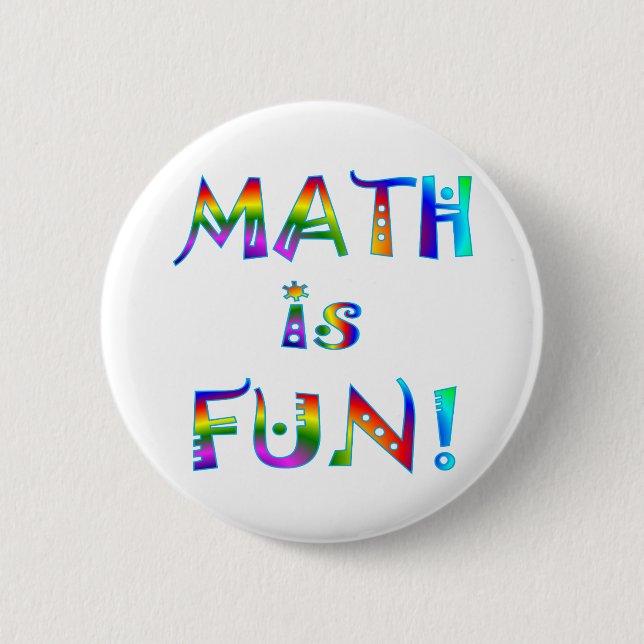 Math is Fun Button (Front)