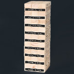Math Is Fun | Classroom Black Wooden Block Topple Tower<br><div class="desc">Feel free to personalize and customize this math is fun classroom wooden tumbling block tower game. Edit options are available.</div>
