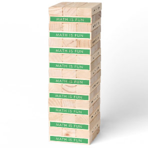 Math Is Fun Classroom | Green Wooden Block  Topple Tower