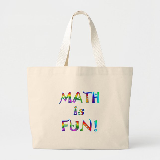 Math is Fun Large Tote Bag (Front)