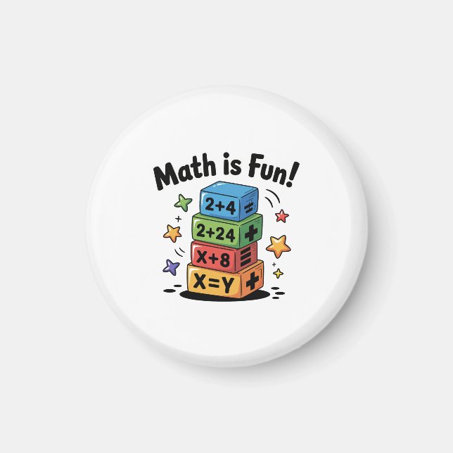 Math is fun stickers magnet (Front)