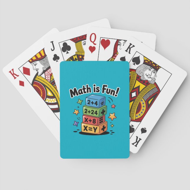 Math is fun stickers poker cards (Back)