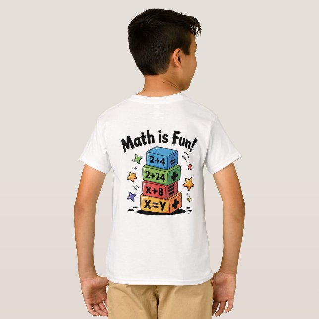 Math is fun stickers T-Shirt (Back Full)