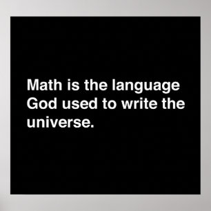 Math is Gods Language Poster