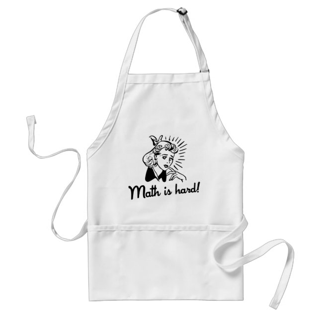 Math is Hard Adult Apron (Front)