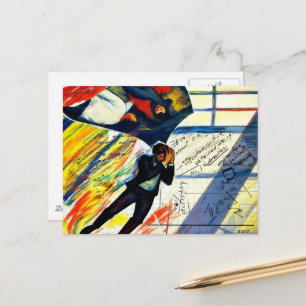 Math is Hard Mixed Media Collage Postcard