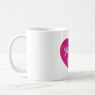 Math is hard pink heart mug