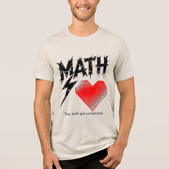 Math Is Like Love Graphic Tee - Light (Front)