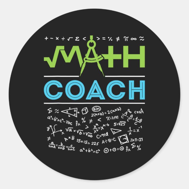 Math is My Jam First Day Back To School Math Teach Classic Round Sticker (Front)