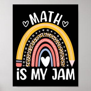 Math Is My Jam First Day Ck To School Math Teacher Poster