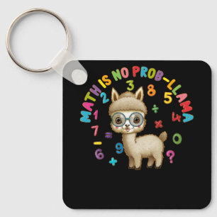 Math is No Prob-Llama Math Llama Teacher Back To S Keychain