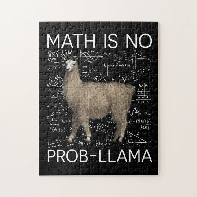 Math is No Prob-Llama - Math Llama Teacher Jigsaw Puzzle (Vertical)