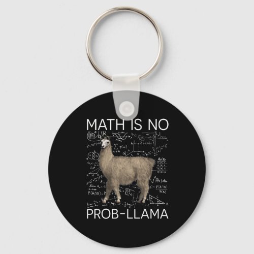 Math is No Prob_Llama _ Math Llama Teacher Keychain